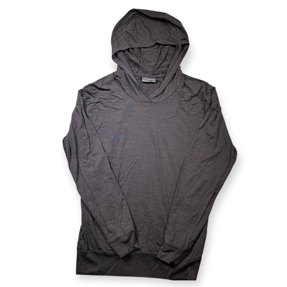 Icebreaker Wool Blend Hoodie Women's XS Brown Soft Casual Athletic